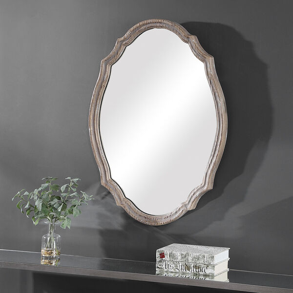 Wellington Brown Oval Wall Mirror, image 1