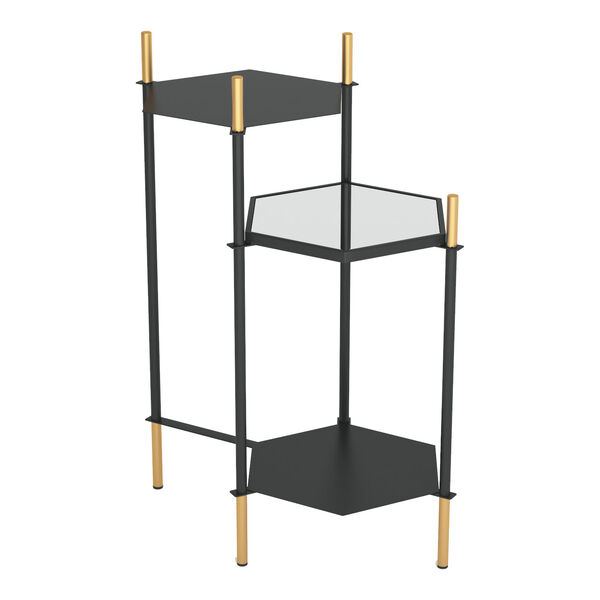 William Gold and Black Side Table, image 1