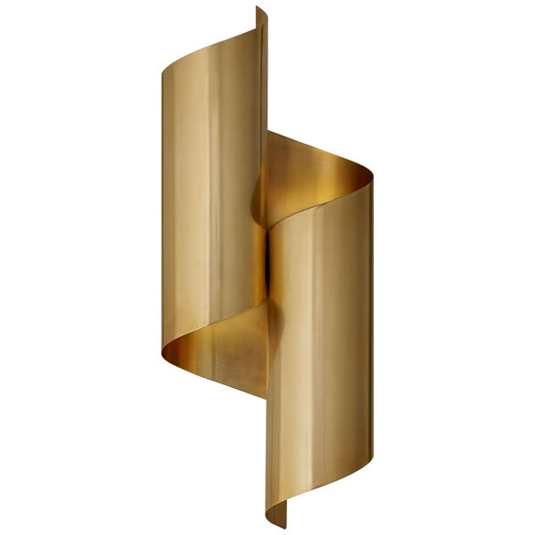 Iva Medium Wrapped Sconce in Hand-Rubbed Antique Brass by AERIN, image 1