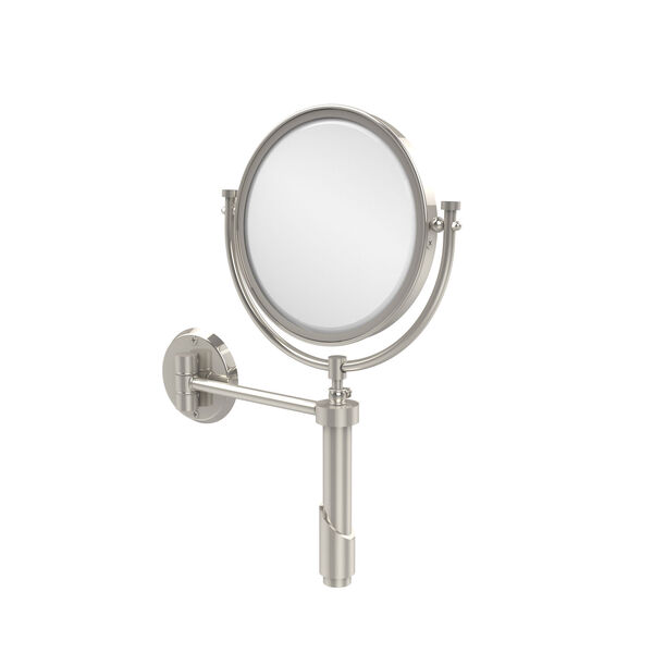 Tribecca Collection Wall Mounted Make-Up Mirror 8 Inch Diameter with 5X Magnification, Polished Nickel, image 1