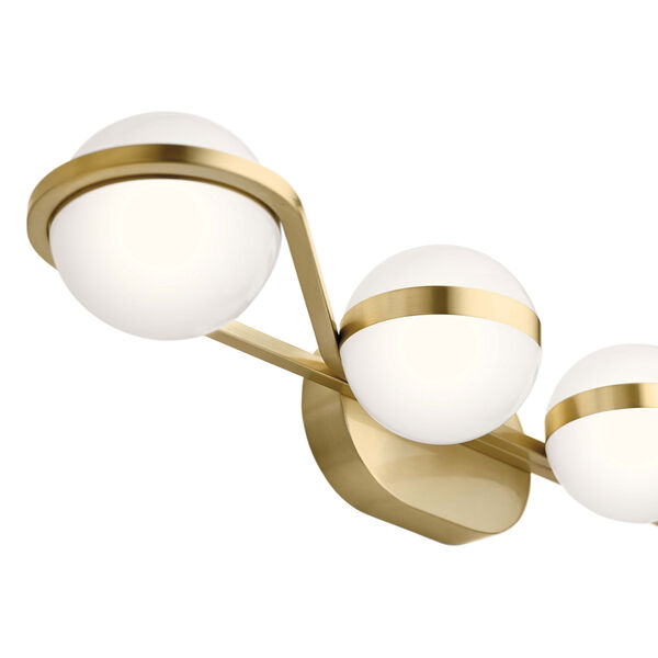 Brettin Champagne Gold 30-Inch Four-Light LED Bath Vanity, image 3
