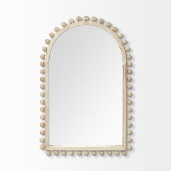 Leeds Natural Brown Arch Frame Wall Mirror, image 2