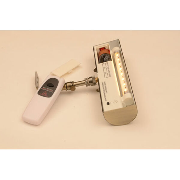 Slimline Antique Brass 8 Inch Cordless LED Remote Control Picture Light, image 3