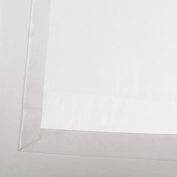Ice White Vintage Textured Faux Dupioni Silk Single Panel Curtain 50 x 96, image 6