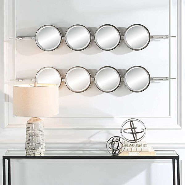 Button Silver 10 x 60-Inch Wall Mirror, image 4