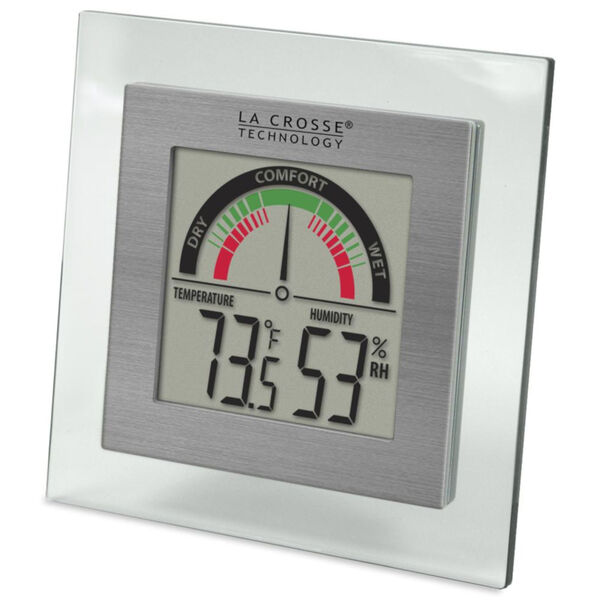 Stainless Steel Comfort Meter with Temperature and Humidity, image 1