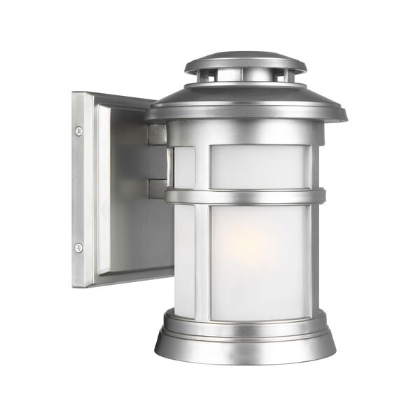 Newport Painted Brushed Steel 6-Inch One-Light Outdoor Wall Lantern, image 1