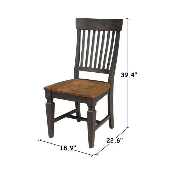 Vista Hickory and Washed Coal Slat Back Chair, Set of 2, image 5
