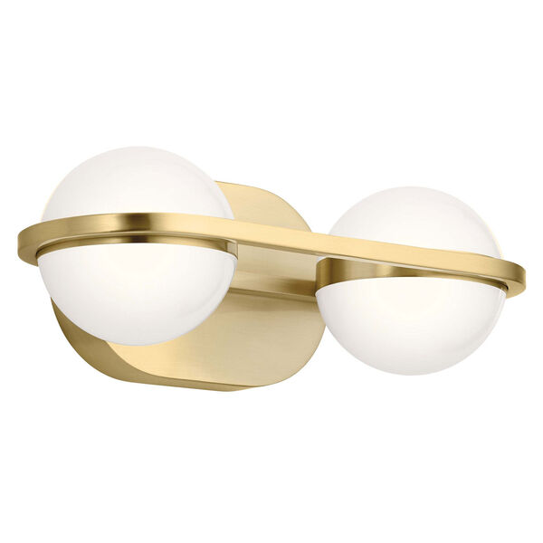 Brettin Champagne Gold 14-Inch Two-Light LED Bath Vanity, image 1
