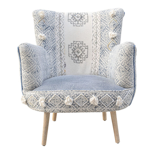 Goa Blue and Natural Accent Chair, image 4