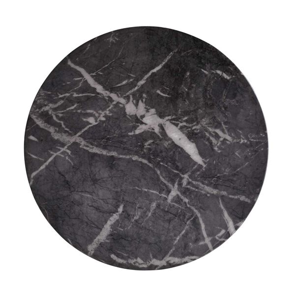Serafina Black Faux Marble Accent Table, image 4