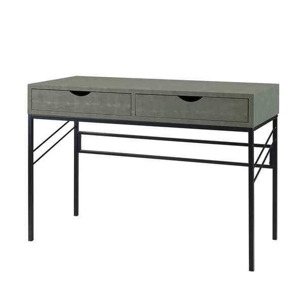 Vetti Gray and Black Two Drawer Desk, image 2