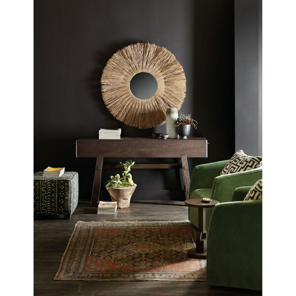 Commerce and Market Dark Wood and Charcoal Pommel Sofa Console, image 2