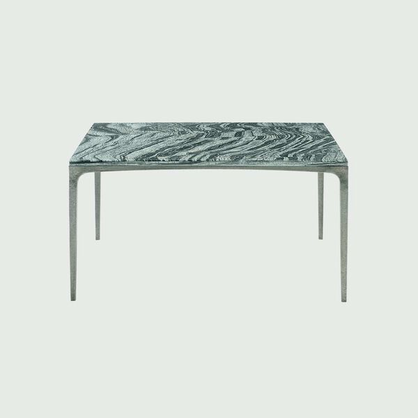 Strata Black, White and Textured Graphite Marble Cocktail Table, image 1