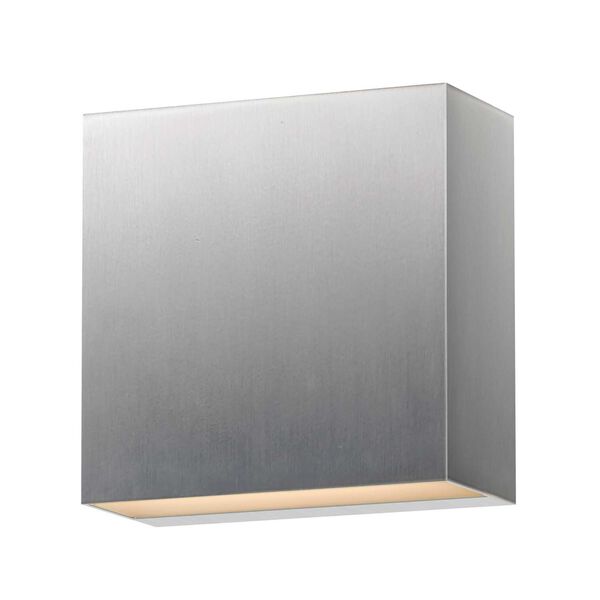 Cubed Satin Aluminum LED Square Outdoor Wall Mount, image 1