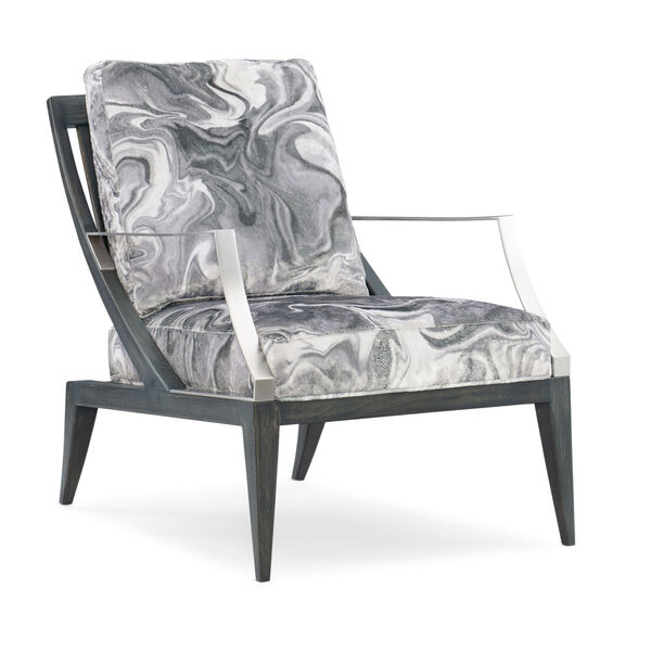 Modern Expressions Charcoal Stain and Nickel Chair, image 1