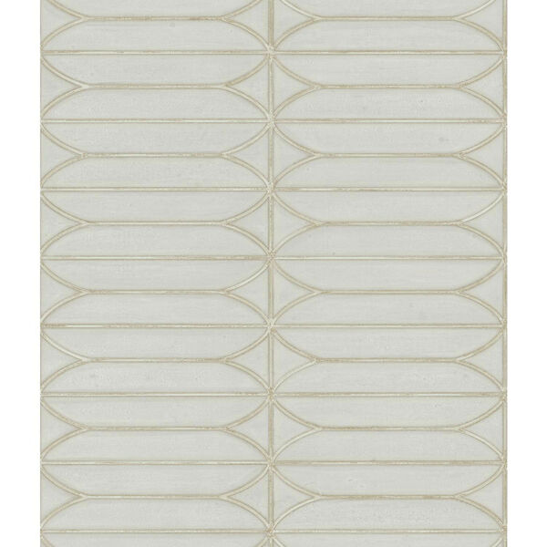Candice Olson Breathless Pavilion Taupe, Off White and Black Wallpaper - SAMPLE SWATCH ONLY, image 1
