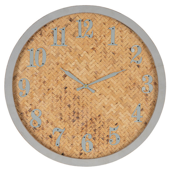 Desra Grey and Natural Wall Clock, image 2