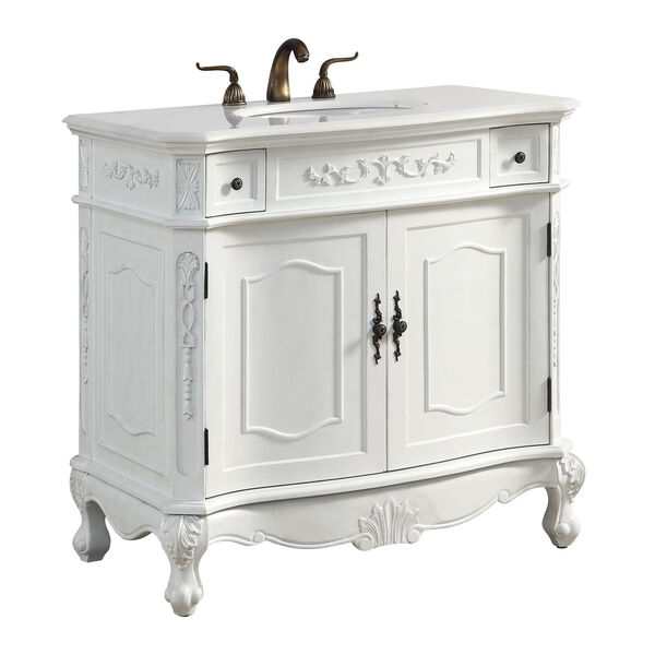 Danville Antique White 36-Inch Vanity Sink Set, image 2