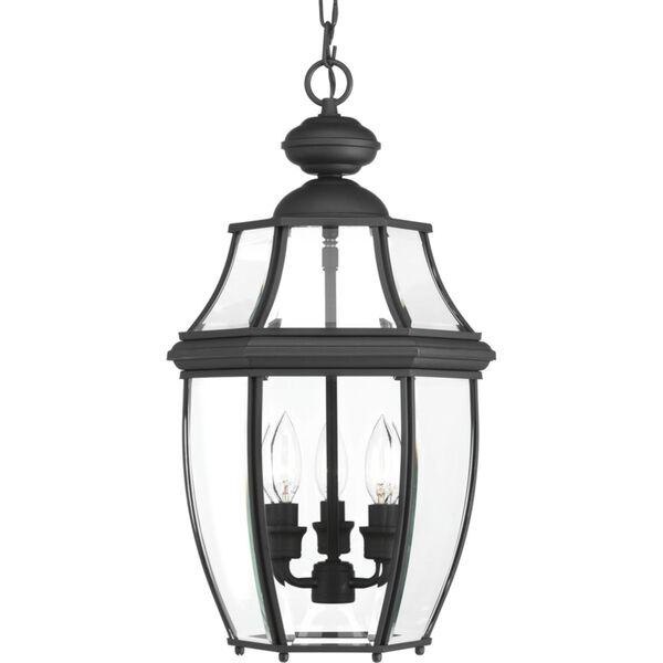 P6533-31: New Haven Black Three-Light Outdoor Hanging Lantern, image 1