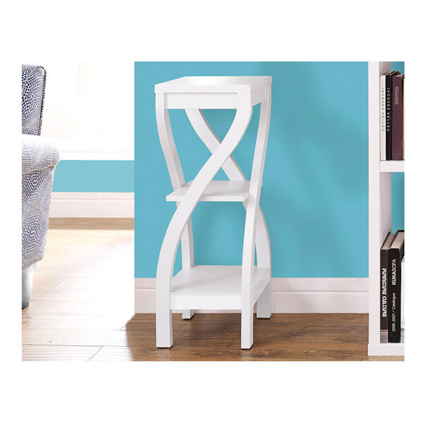 White 32-Inch Plant Stand, image 1
