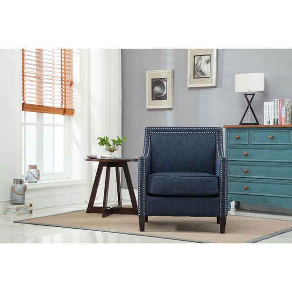 Taslo Navy Blue Accent Chair, image 2