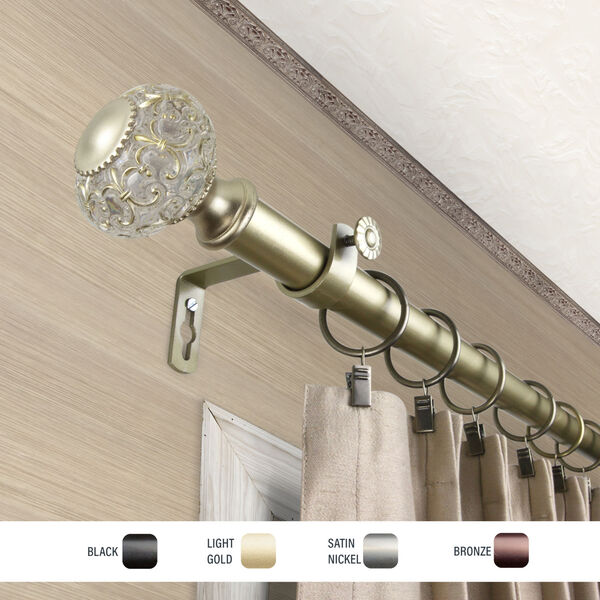 Elsie Gold 28-48 Inch Curtain Rod, image 3