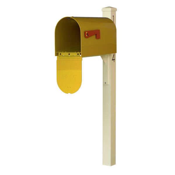 Rigby Yellow Curbside Mailbox and Post, image 3