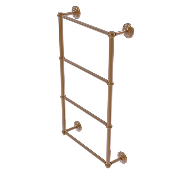 Que New Brushed Bronze 30-Inch Four-Tier Ladder Towel Bar with Twisted Detail, image 1