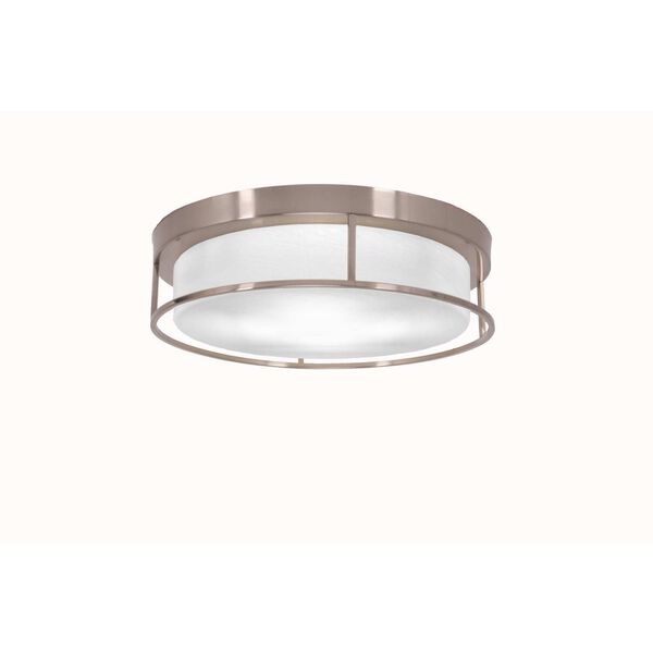 Any Brushed Nickel Four-Light Flush Mount with White Marble Glass, image 1