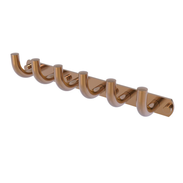Remi Brushed Bronze Three-Inch Six-Position Tie and Belt Rack, image 1