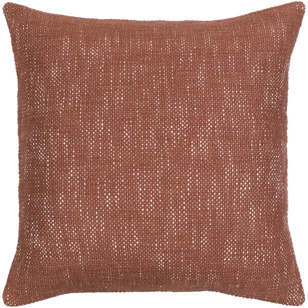 Bisa Burnt Orange and Cream 18-Inch Pillow, image 1