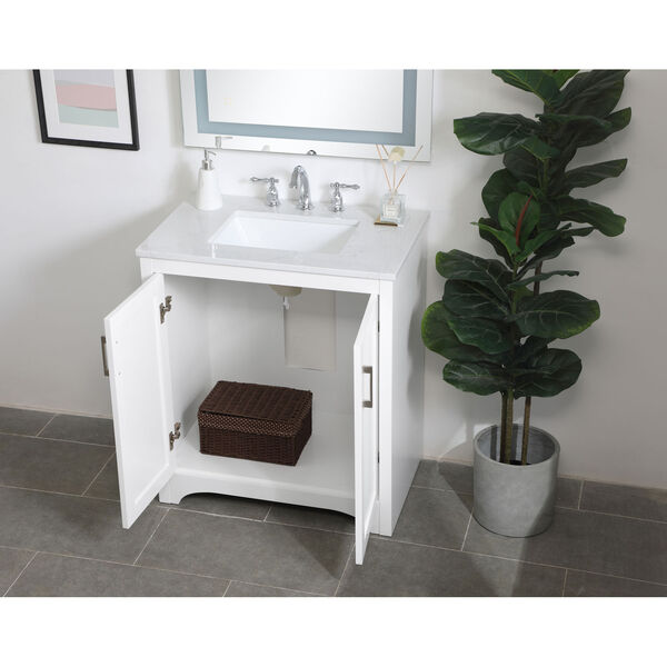 Moore White 30-Inch Vanity Sink Set, image 4
