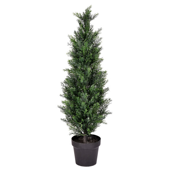 Green 3-Feet Potted Cedar Tree with UV Resistant, image 1