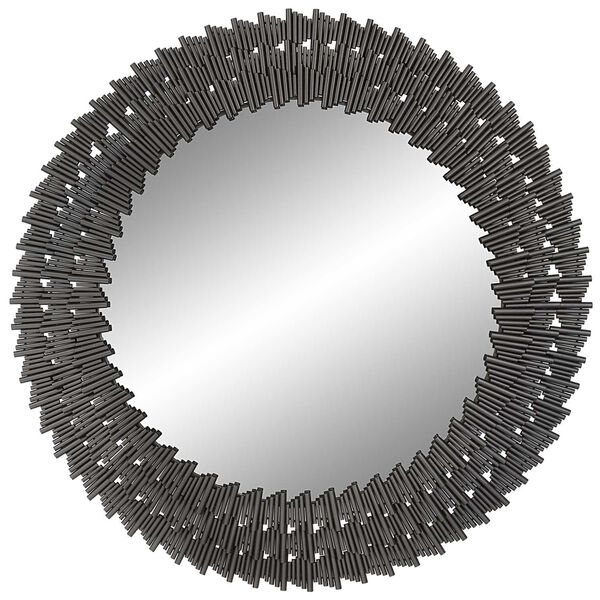 Illusion Burnished Steel Silver 45 x 45-Inch Round Wall Mirror, image 2
