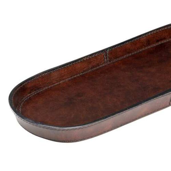 Oval Valet Tray Dark Brown Large Oval Valet Tray, image 4