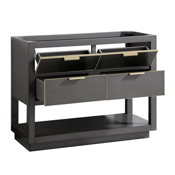 Allie 42-Inch Twilight Gray Matte Gold Vanity Only, image 5