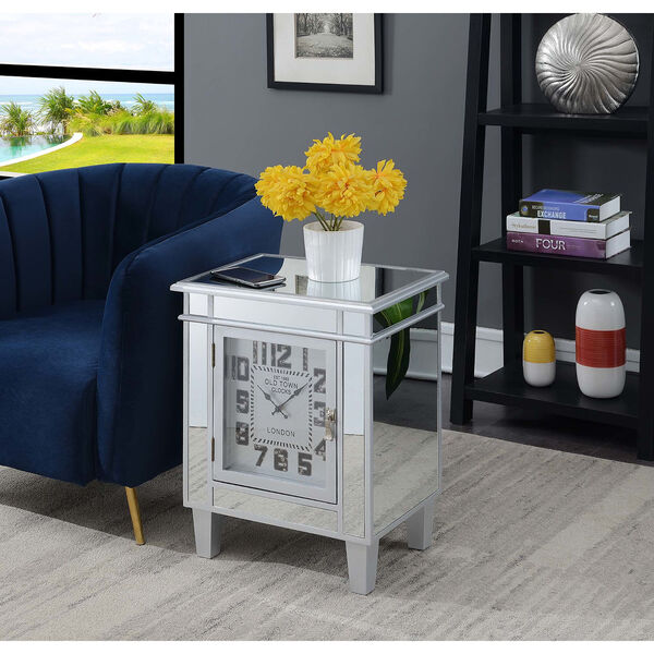 Gold Coast Silver 13-Inch Clock End Table, image 1