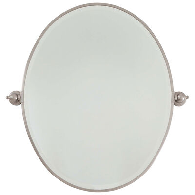 Nickel Brushed Mirrors Bellacor, Brushed Nickel Oval Vanity Mirror
