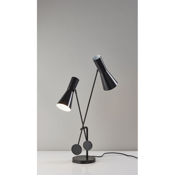 Bond Black Two-Light Desk Lamp, image 6
