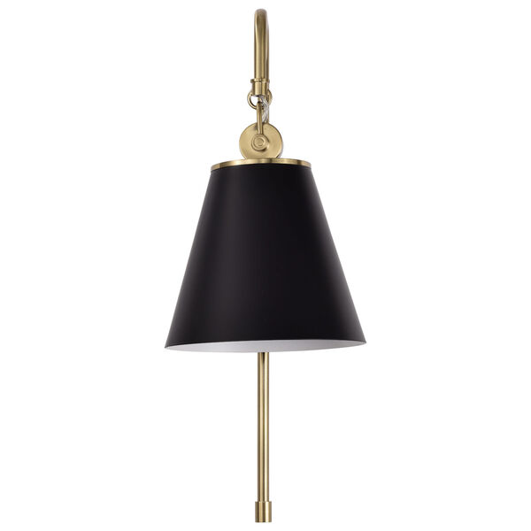 Dover Black and Vintage Brass One-Light Wall Sconce, image 2