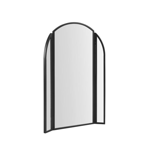 Dottie Black 48-Inch Arched Wall Mirror with Hinging Sides, image 4