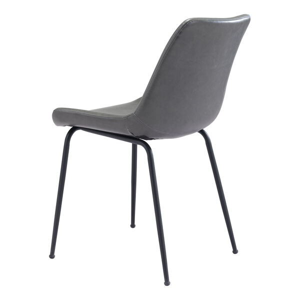 Byron Gray and Black Dining Chair, Set of Two, image 6