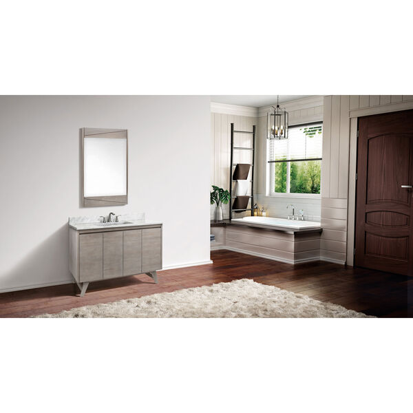 Coventry 49 inch Vanity in Gray Teak with Carrara White Top, image 3