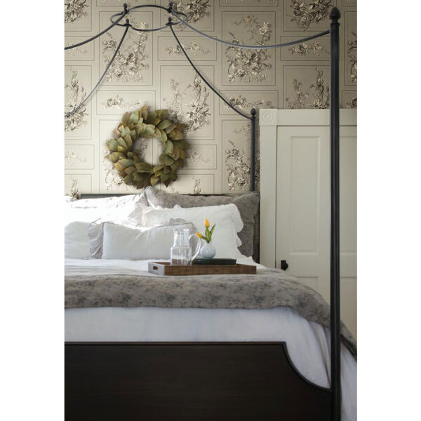 The Magnolia Brown and Gray Removable Wallpaper, image 2