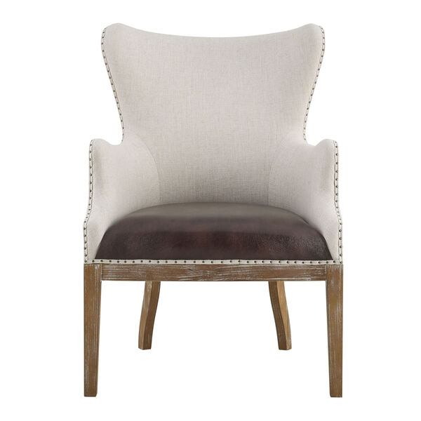 George Gray and Walnut Accent Arm Chair, image 2