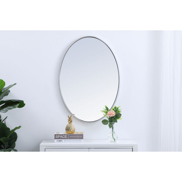 Eternity Silver 34-Inch Oval Mirror, image 2