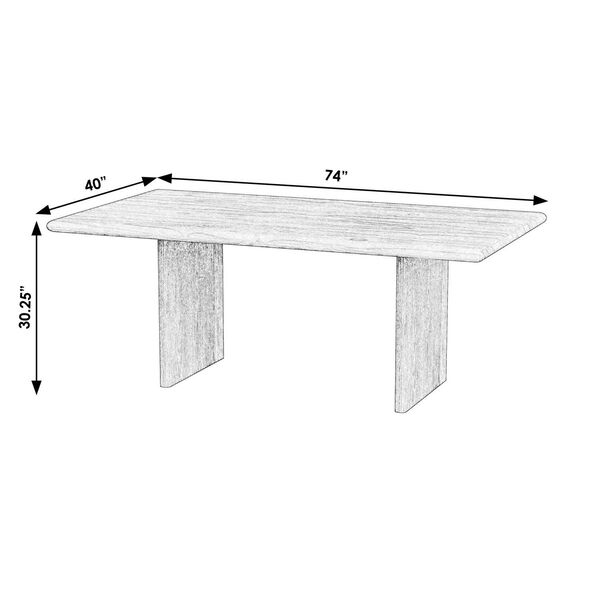Halmstad Wahed Black Wood Panel Dining Table, image 6