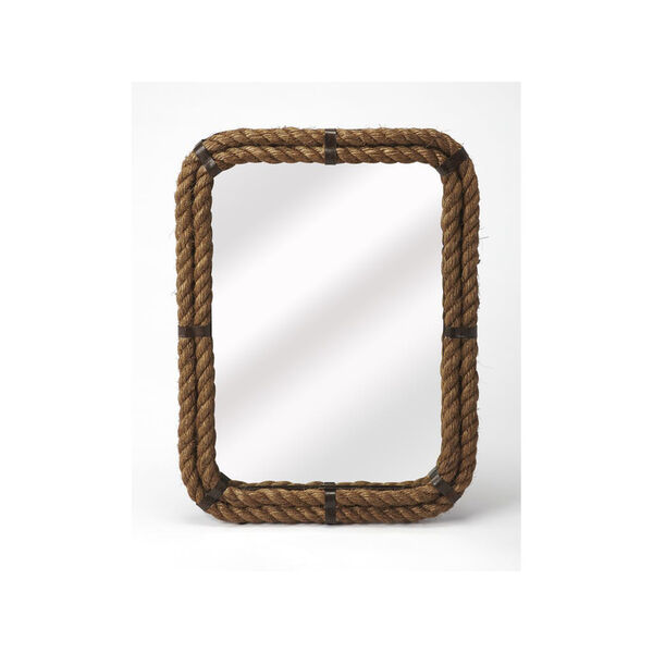 Darby Rectangular Rope Wall Mirror, image 1