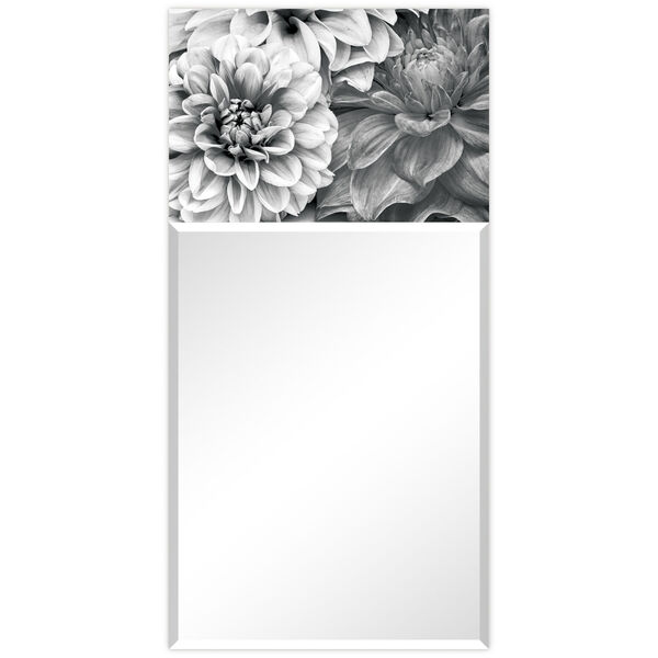Blossoms Gray 48 x 24-Inch Rectangular Beveled Wall Mirror, image 6